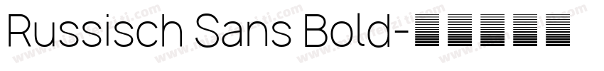 Russisch Sans Bold字体转换